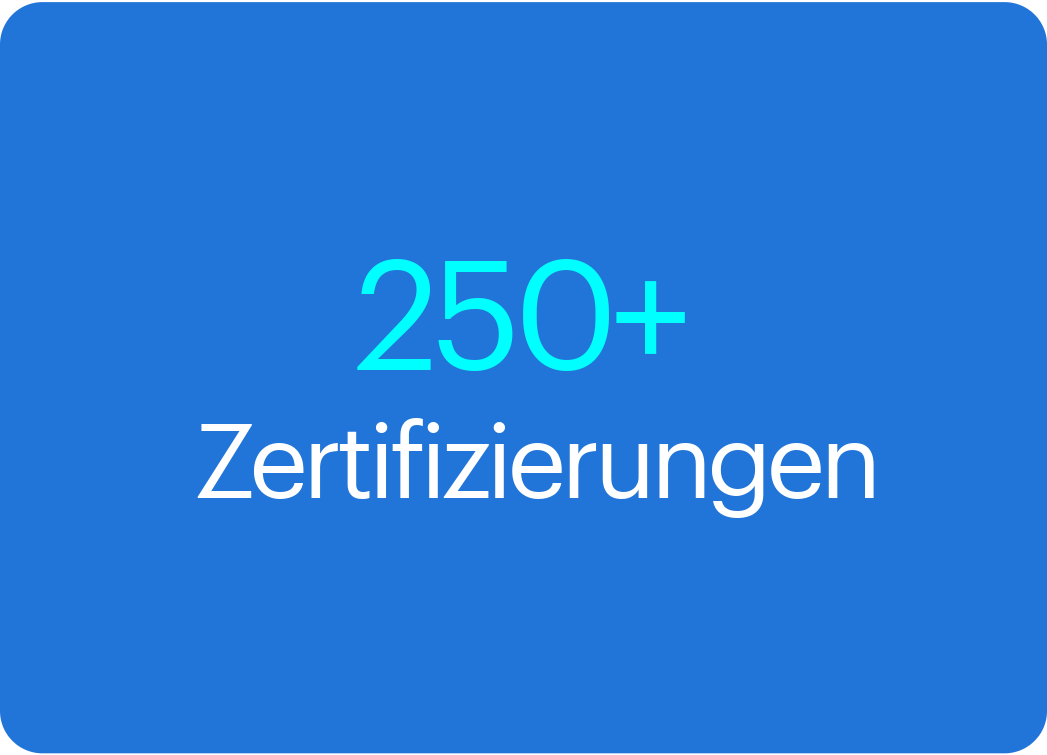 250+ Zertifizierungen